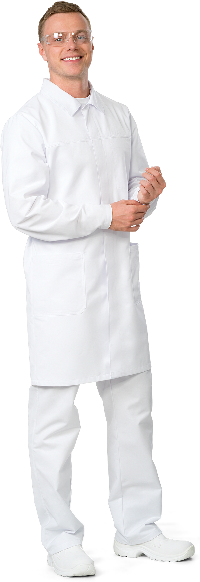 Men's Lab Coat - Tuxedo (740x2000), Png Download