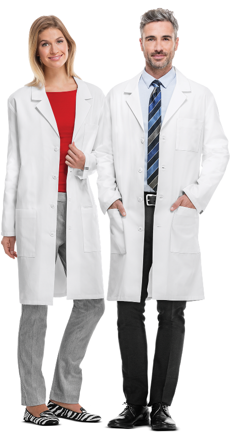 Mgh 1811 Cherokee Unisex 40" Poly/cotton Twill Lab - Lab Coat And Goggles (683x1024), Png Download