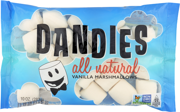 Dandies Vanilla Marshmallows Bag-10 Oz - Vegan Mini Marshmallows (650x650), Png Download