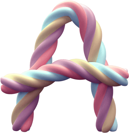 Marshmallow Twist Font - Illustration (595x595), Png Download