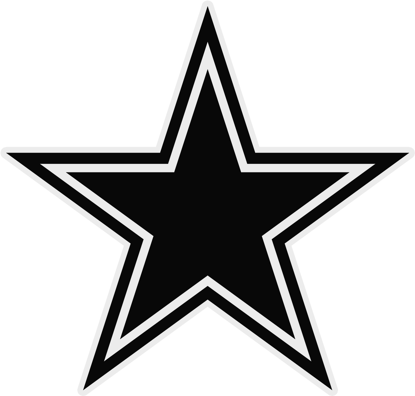 Dallas Cowboys Star Black Wwwpixsharkcom Images - Dallas Cowboys Star Black (1968x1397), Png Download