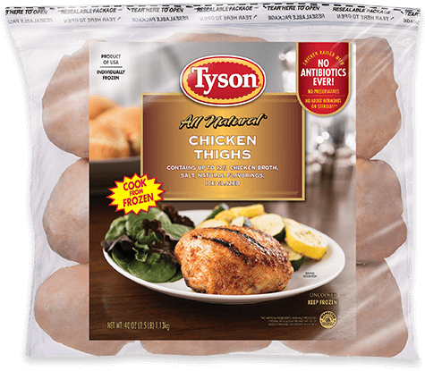If Chicken Thighs - Tyson Foods (655x547), Png Download
