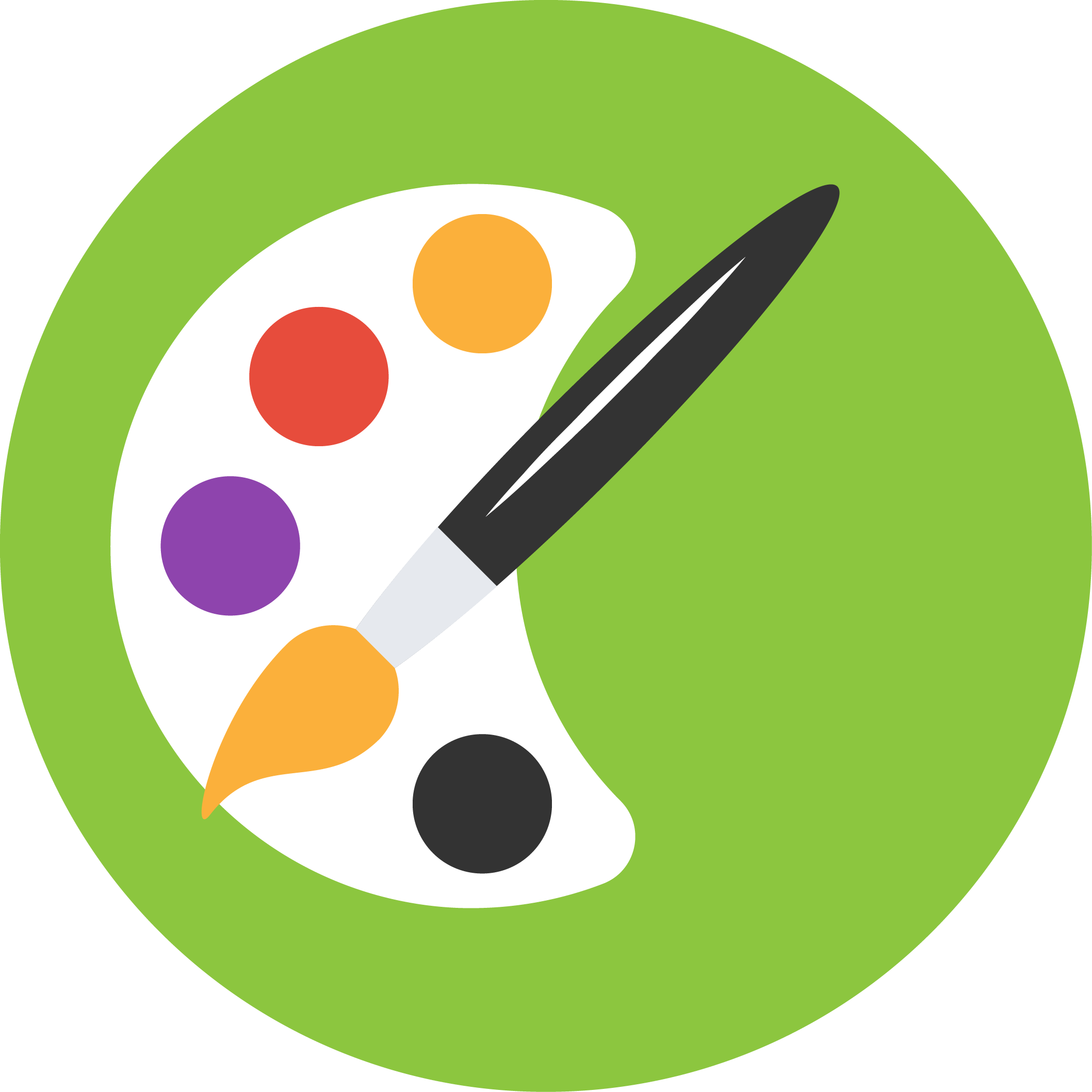 Paint Palette Simple Design - Gloucester Road Tube Station (2117x2117), Png Download