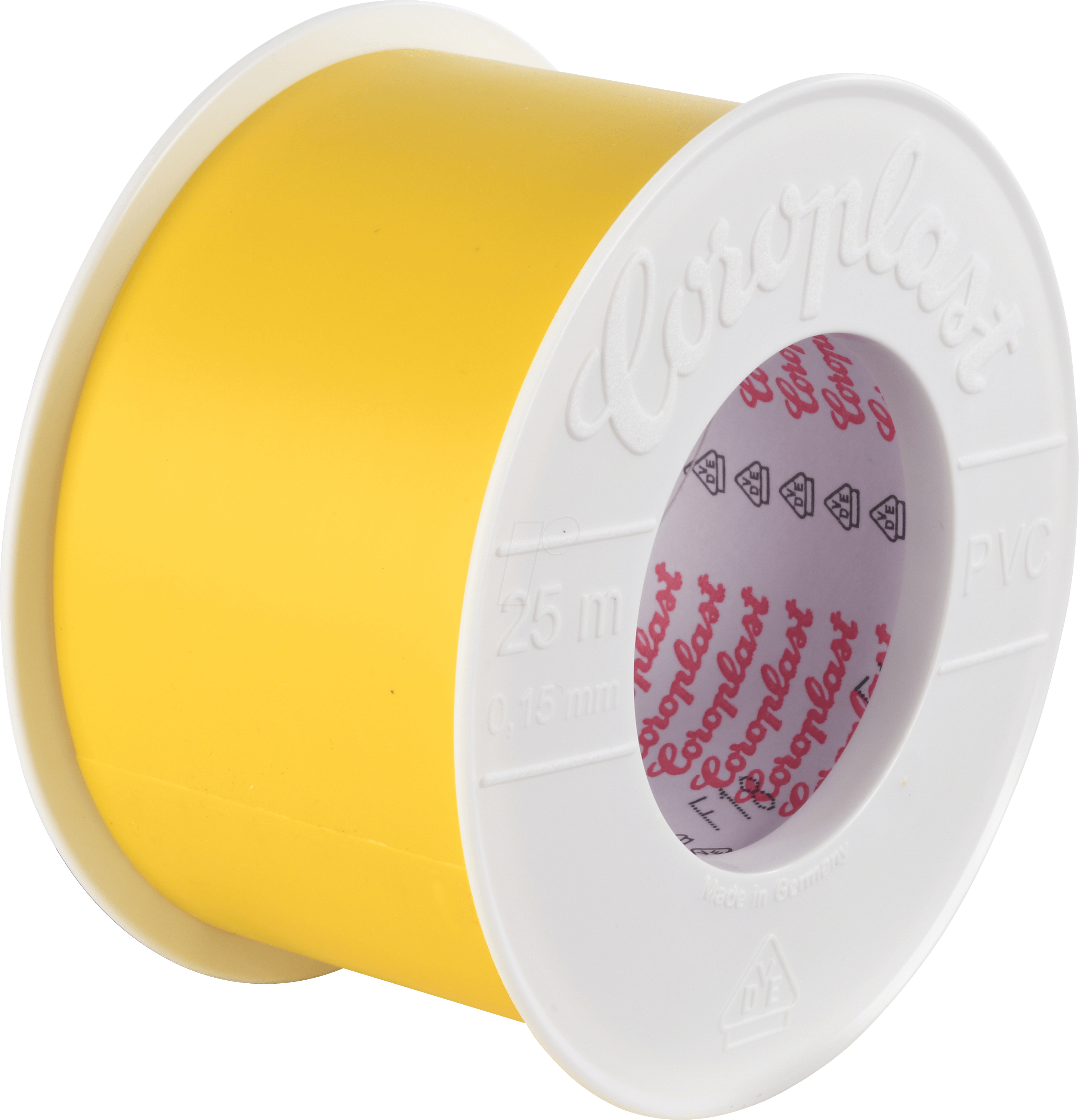 Vde Electrical Insulation Tape, 25 M, 50 Mm, Yellow - Strap (2888x2999), Png Download