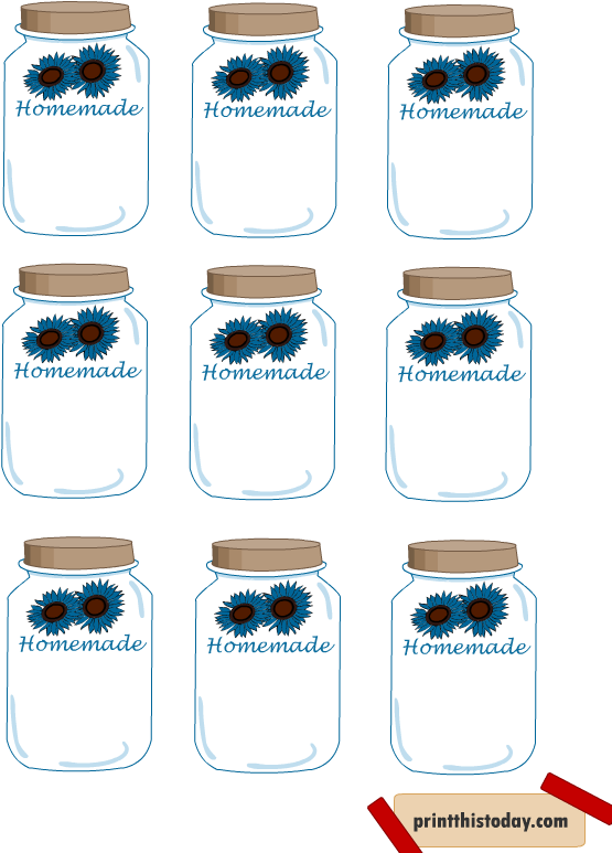 Homemade Jar Tags (612x792), Png Download