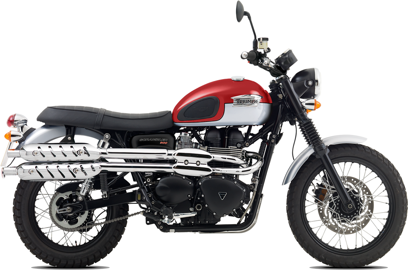 In The 1960s, Far From Civilisation And Regular Roads, - 2016 Triumph Scrambler Red (1644x1022), Png Download