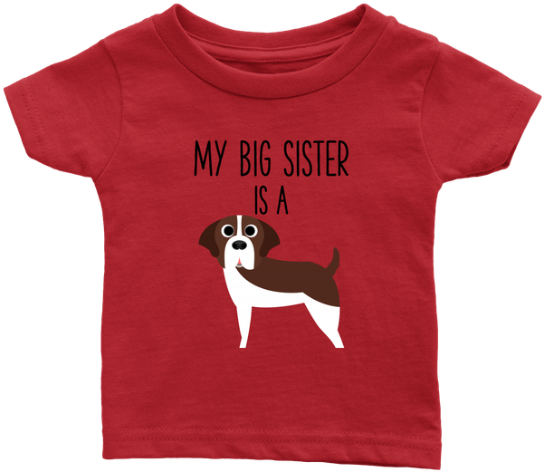 My Big Sister Is A Saint Bernard Baby T-shirt, Funny - University Of Arizona T Shirts (600x600), Png Download