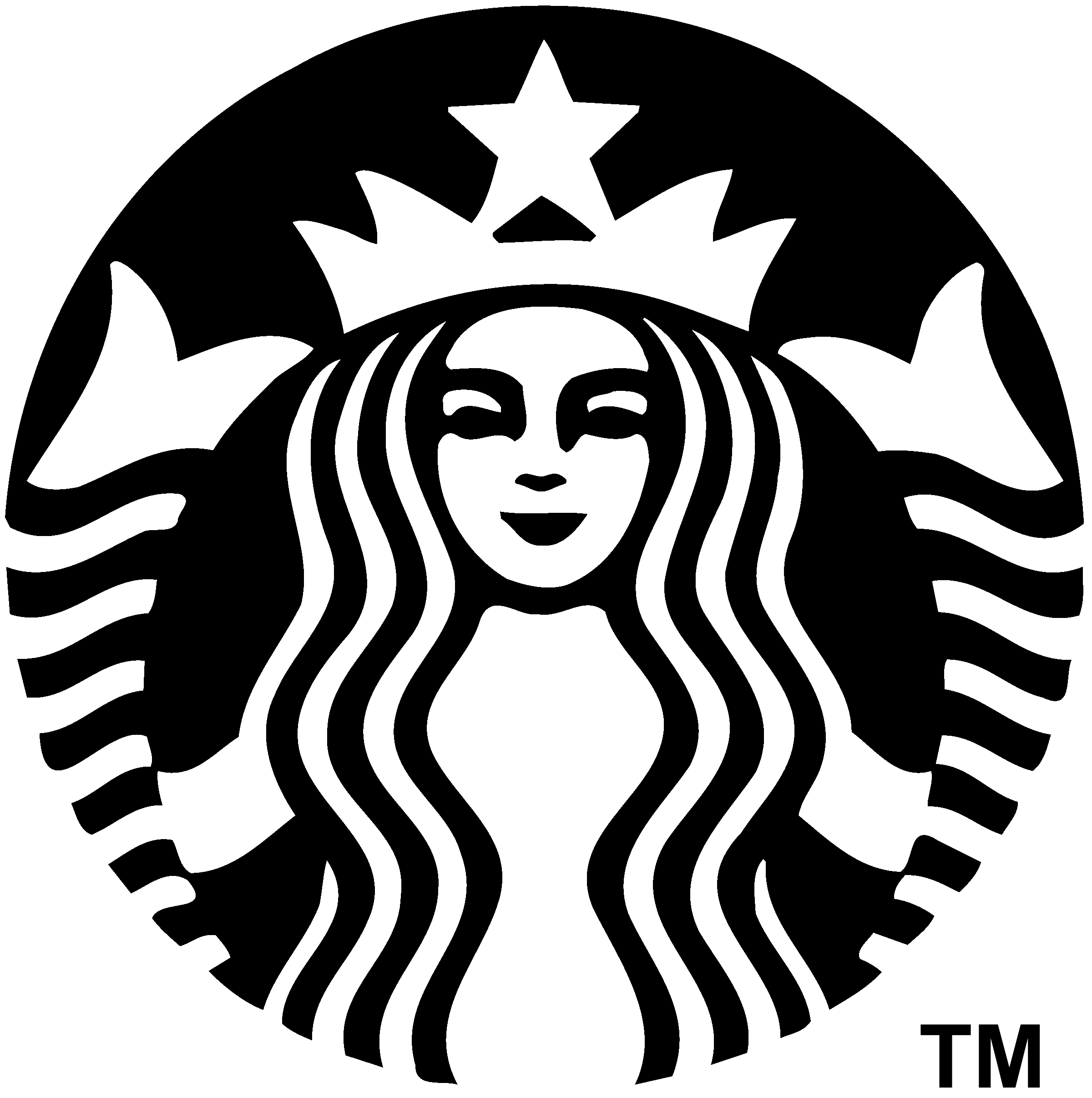 Starbucks Logo Black And White - Starbucks New Logo 2011 (2400x2413), Png Download