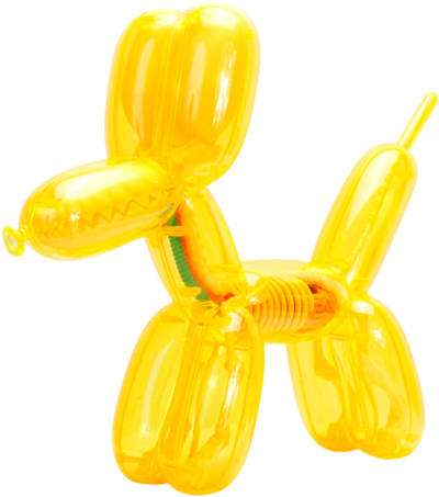 Clear Balloon Dog Funny Anatomy - Yellow Balloon Dog (600x600), Png Download