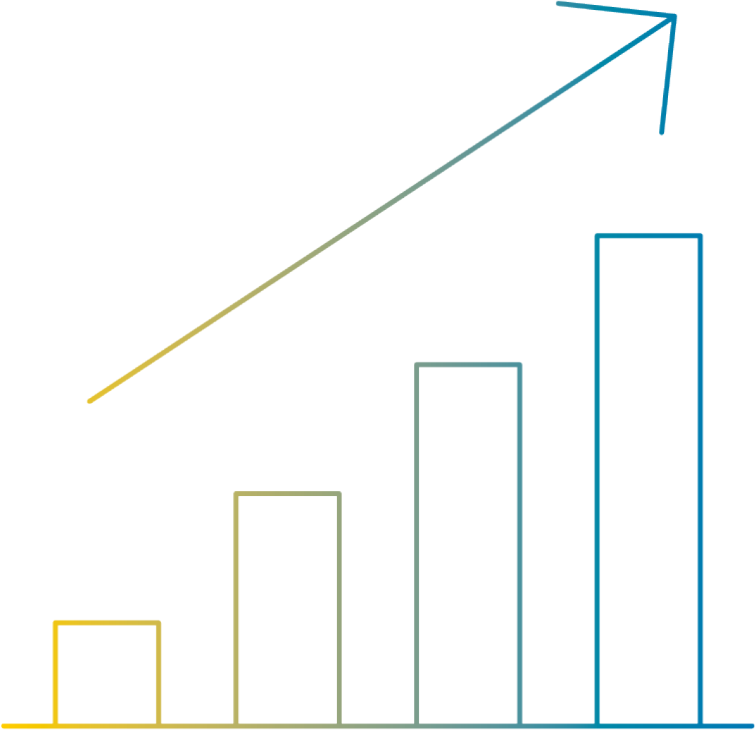 Graph Bar Increase Multicolor - Diagram (1280x1281), Png Download