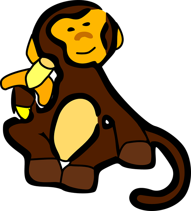 Download Lark Clip Art Cartoon Monkey Eating Banana Png Image