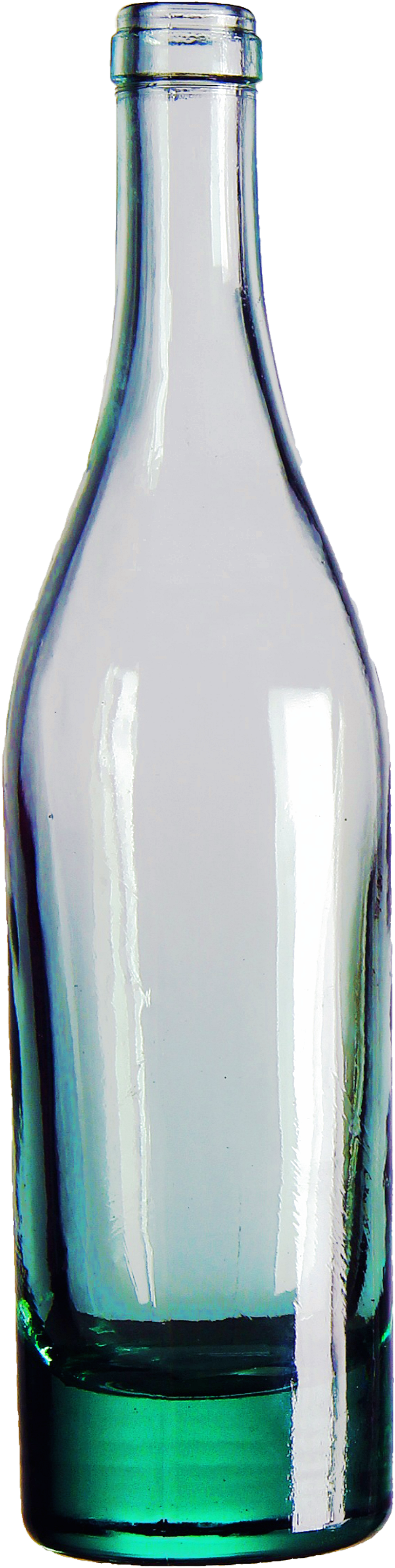 Clear Glass Bottle - Glass Bottle Reflection (996x3958), Png Download