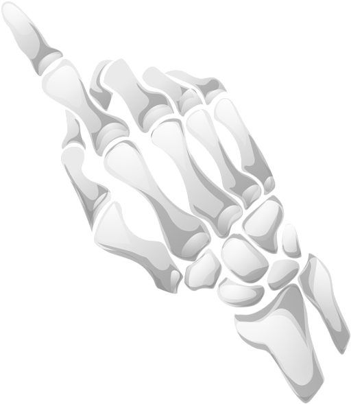 Skeleton Hand Png Clip Art Image - Transparent Skeleton Hand Png (521x600), Png Download