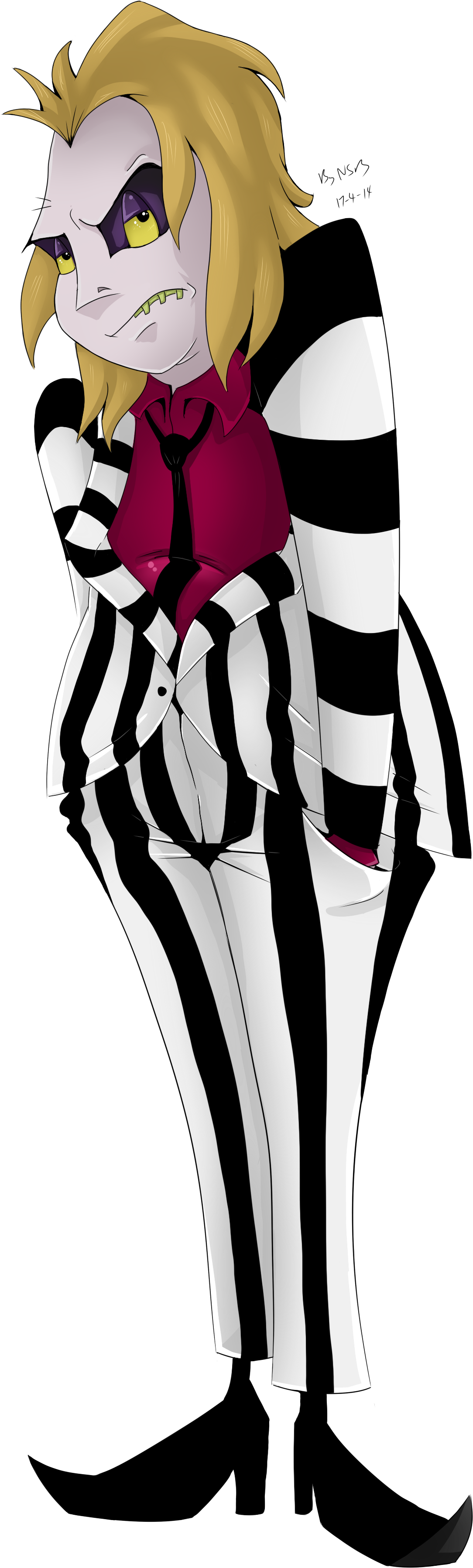 Beetlejuice - Illustration (1957x3795), Png Download