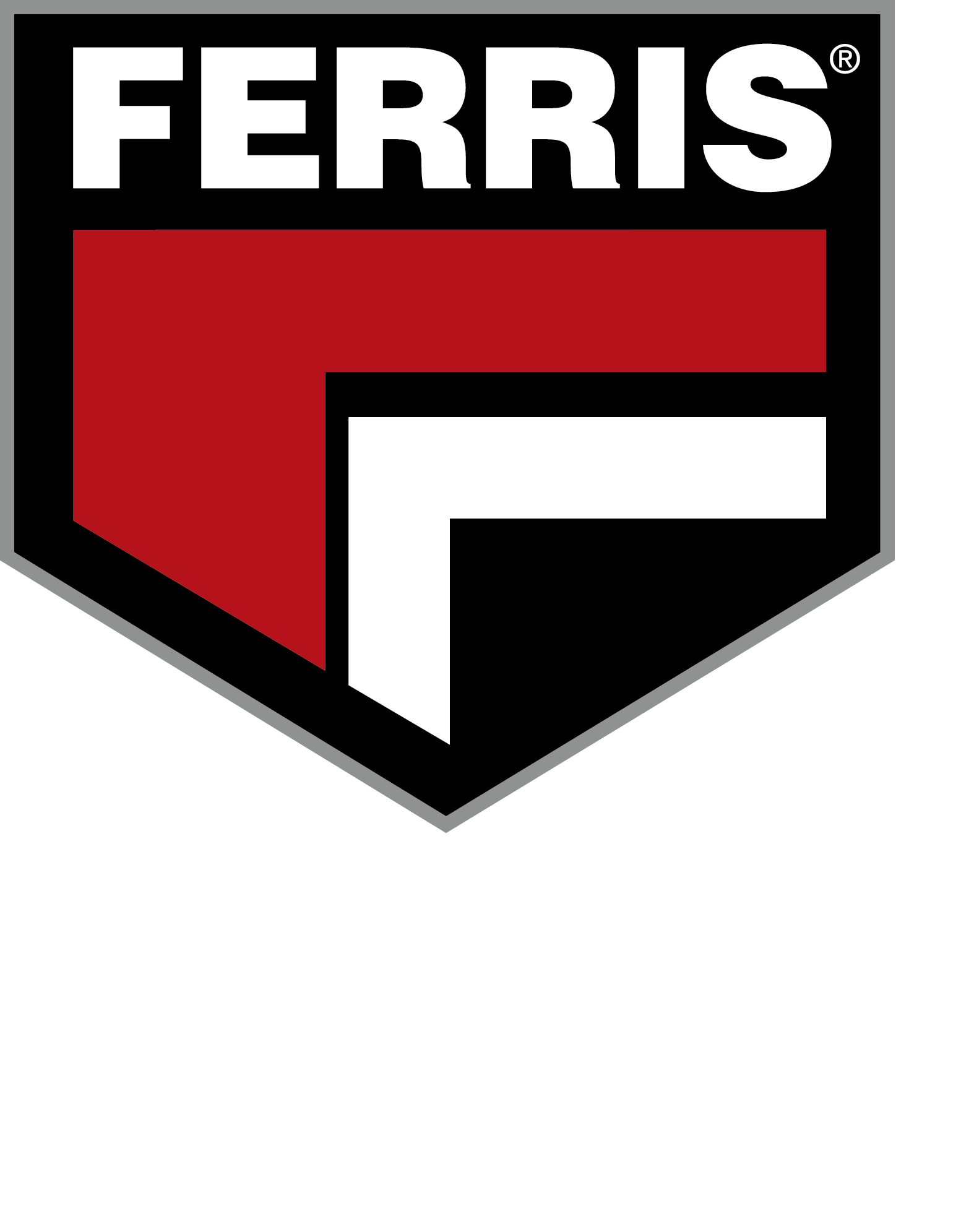 Ferris State University Logo White - Ferris Lawn Mower Logo (1553x1991), Png Download