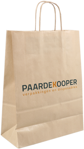 Bag, Your Own Printing, 1 Zijde, Kraft Paper, Twisted-paper - Paardekooper (640x640), Png Download
