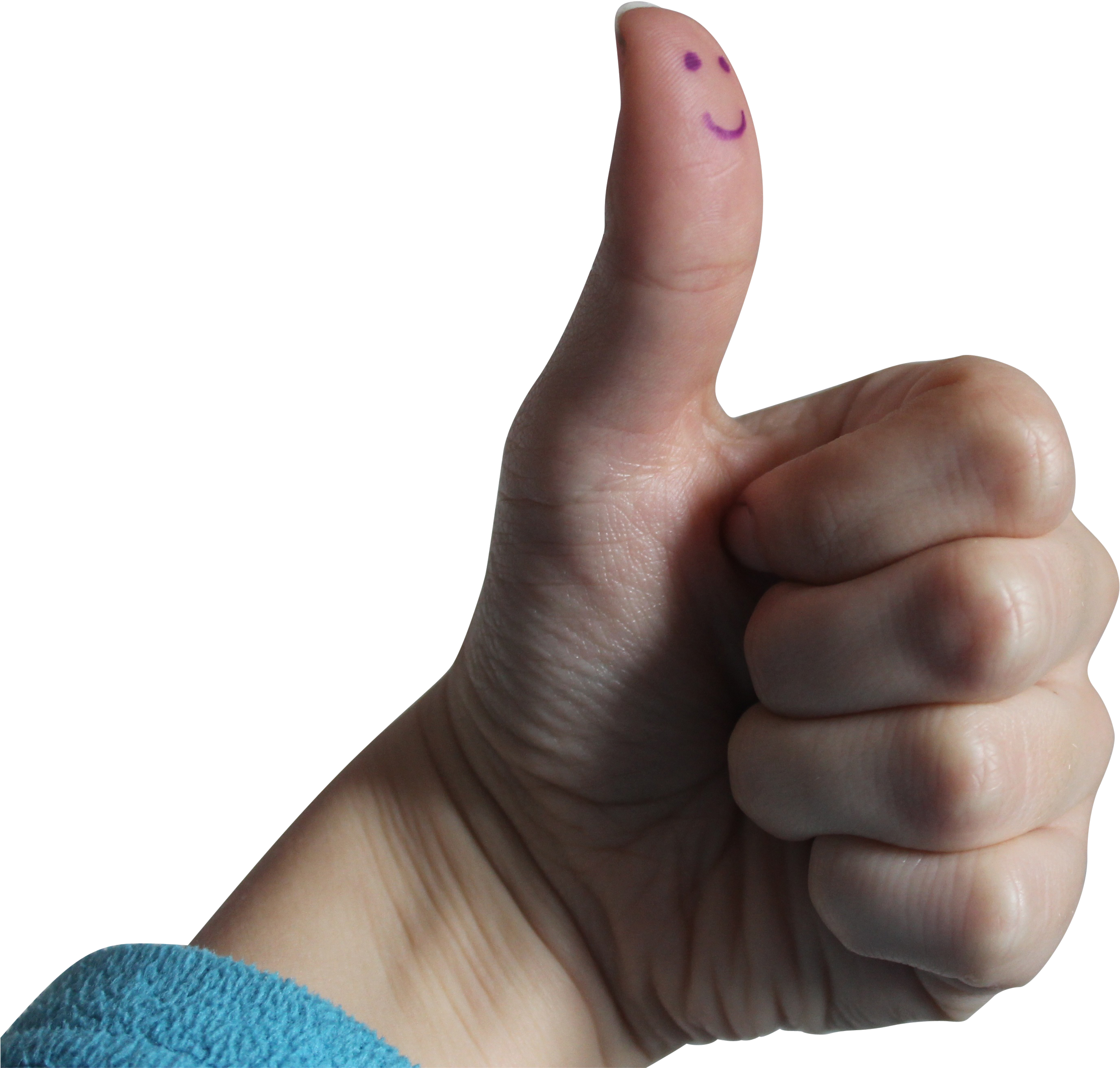 Smiley Thumbs Up Png Image - Sign Language (4272x2848), Png Download