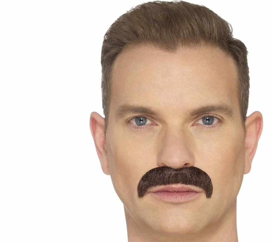 Horseshoe Moustache Brown Smiffys - Deguisement Moustache (900x1140), Png Download
