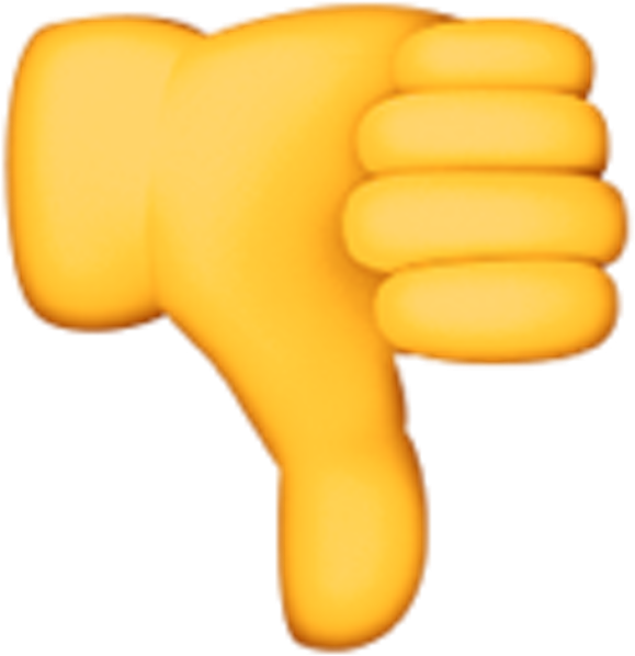 0 Replies 1 Retweet 8 Likes - Emoji Of Thumbs Down (740x740), Png Download