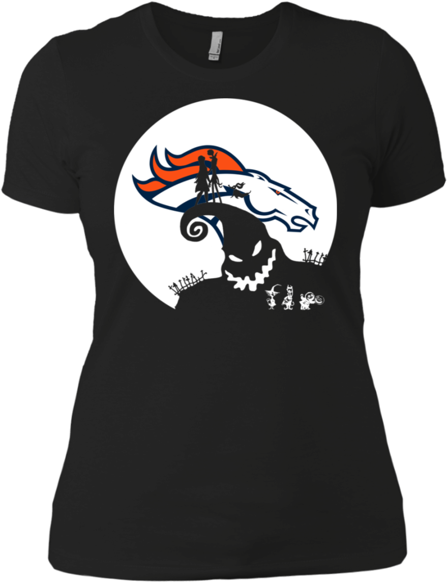 Jack Skellington And Sally Denver Broncos Halloween - Disney Pin Trading Shirt (1155x1155), Png Download
