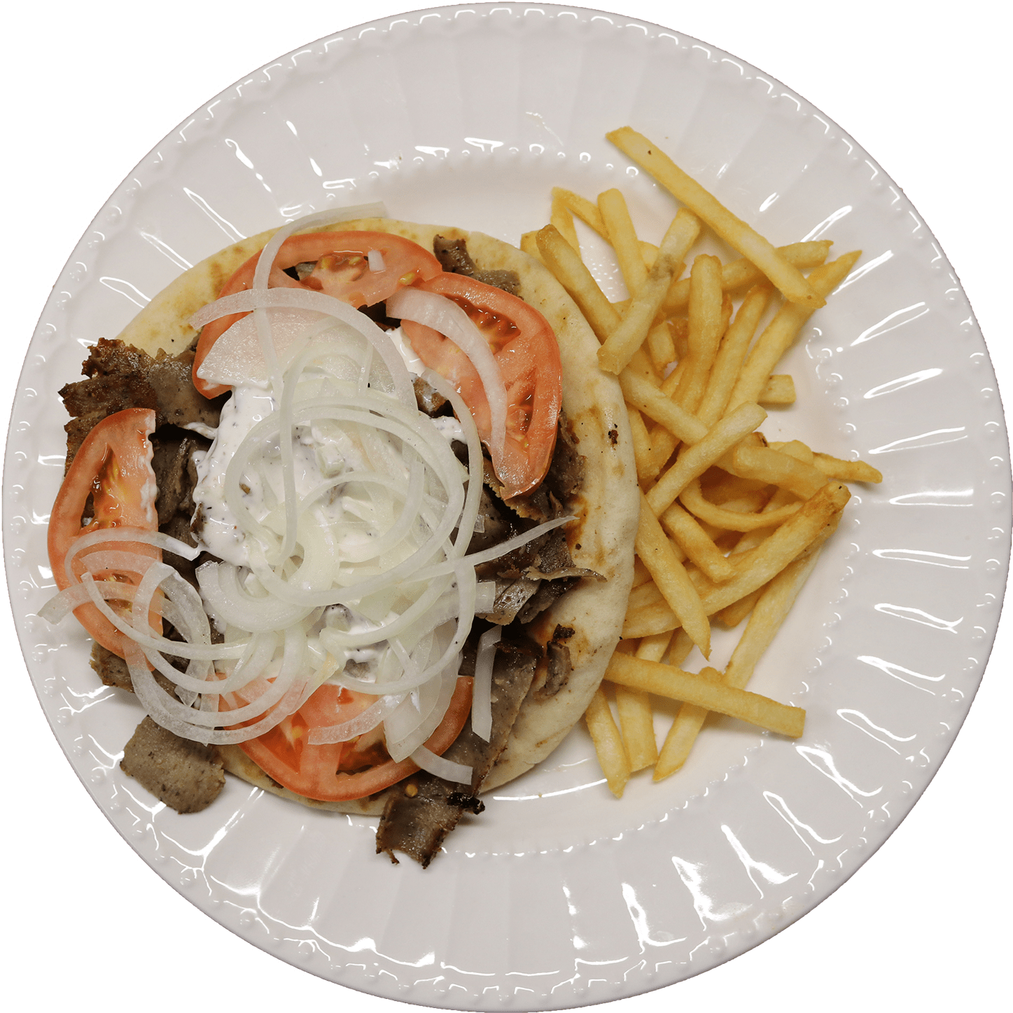 Joey's Red Hots Gyro Platter - French Fries (1500x1498), Png Download