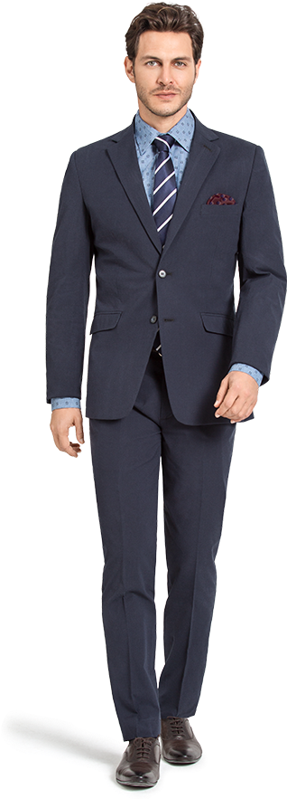 Blue Checked Cotton Suit - 3 Piece Charcoal Grey Suit (400x900), Png Download