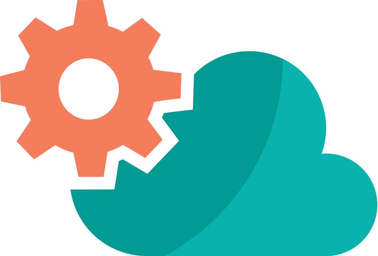 Cloud Cog (1500x1017), Png Download