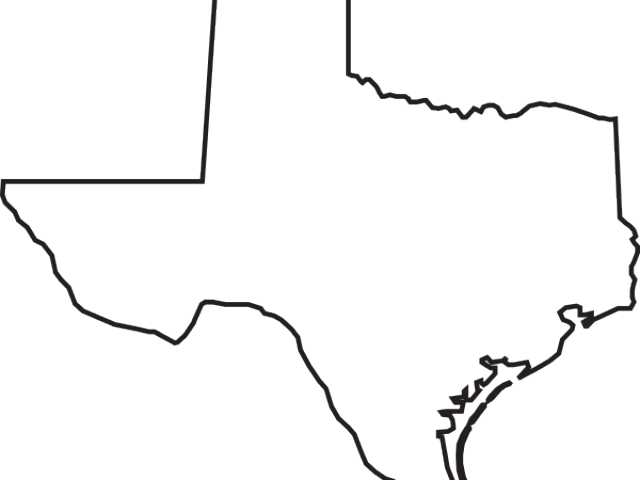Texas Clipart Outline - Vector Texas Outline Png (640x480), Png Download