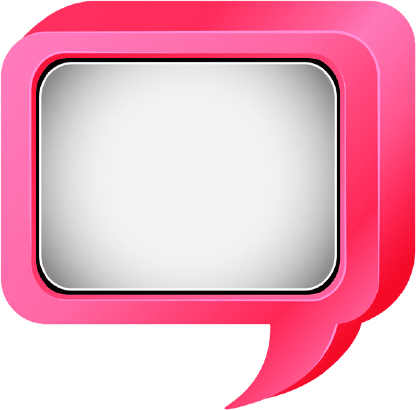 Free Png Download Bubble Speech Pink Png Clipart Png - Television Set (850x836), Png Download