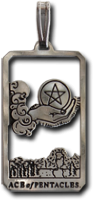 Ace Of Pentacles Small Tarot Pendant At Labeshops, - Tarot Pentacle Necklace (900x900), Png Download