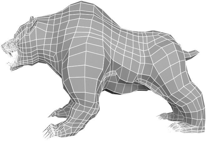 Preview Image Set/1 - Bear Mesh (960x540), Png Download