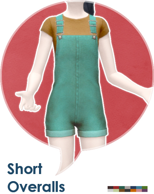 Png Library Library Cc S The Best Short Overall By - Sims 4 Mm Overalls (492x640), Png Download