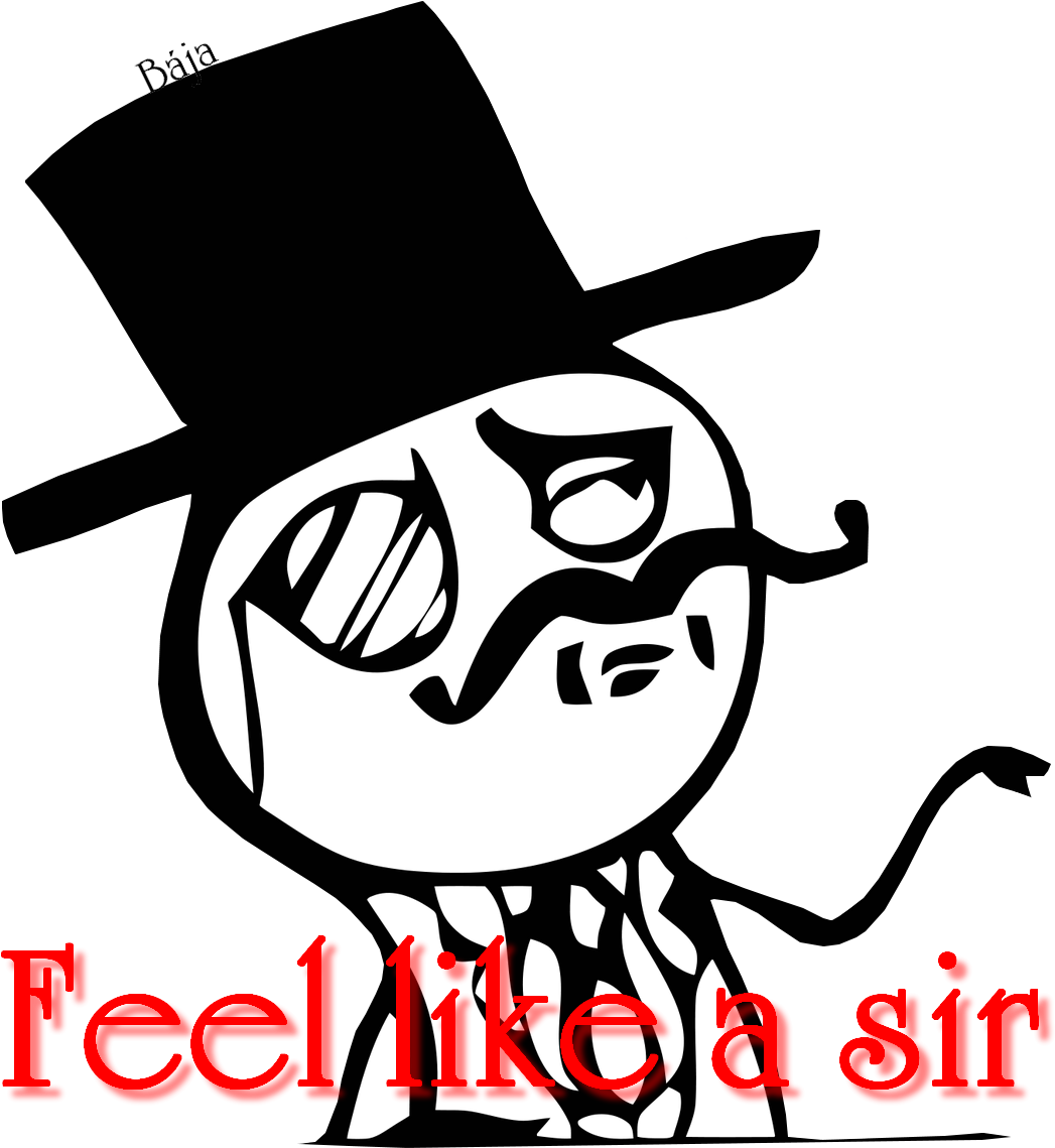 Png-čka S Meme Postavičkama - Meme Feel Like A Sir Png (1117x1159), Png Download