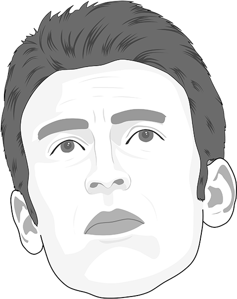 Chris Evans, Cartoonized - Chris Evans Cartoon (500x647), Png Download