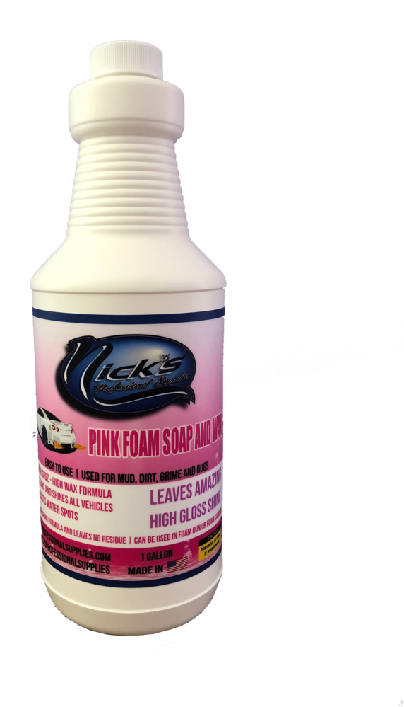 Pink Foam Soap And Wax - Bottle (1011x1024), Png Download