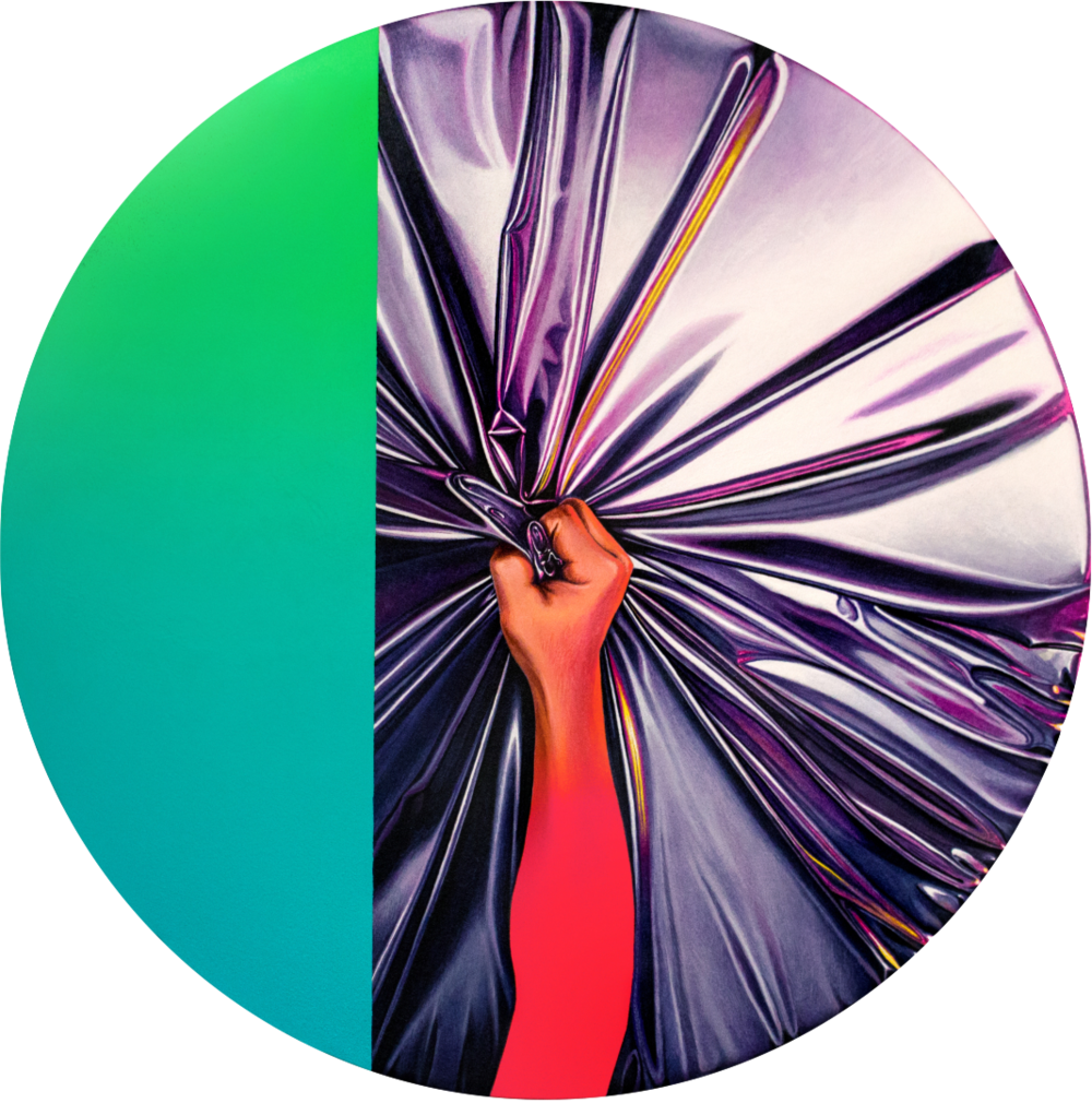 Srm Untitled Circular 80x80cm 2018 Acrylic On Canvas - Circle (1000x1010), Png Download