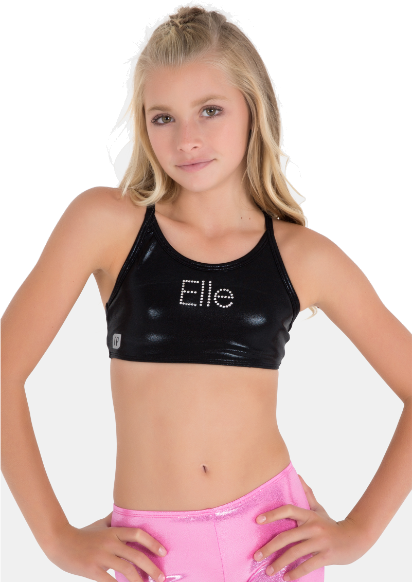 Personalized Black Mystique Crop Top - Sylvia P Pretty In Pink (800x1200), Png Download