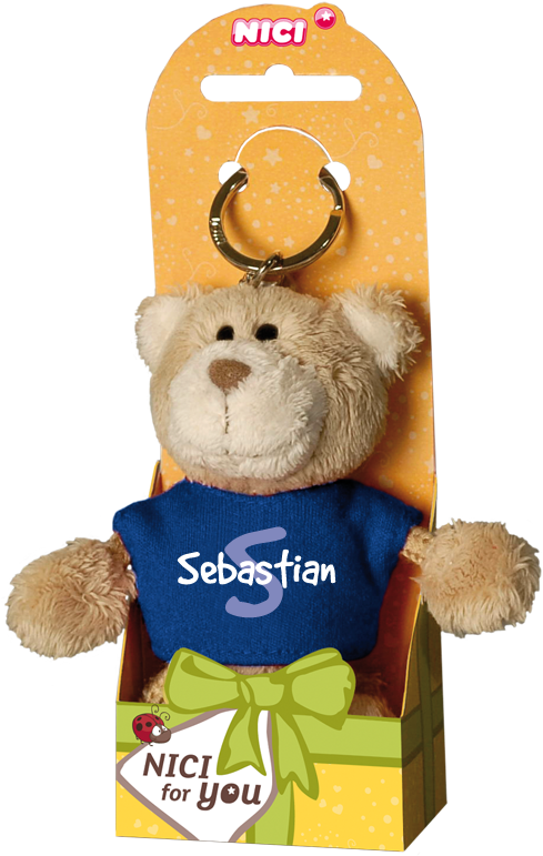 T-shirt Blue Sebastian - Nici Schlüsselanhänger Plüsch Bär Mit Spruch (800x800), Png Download