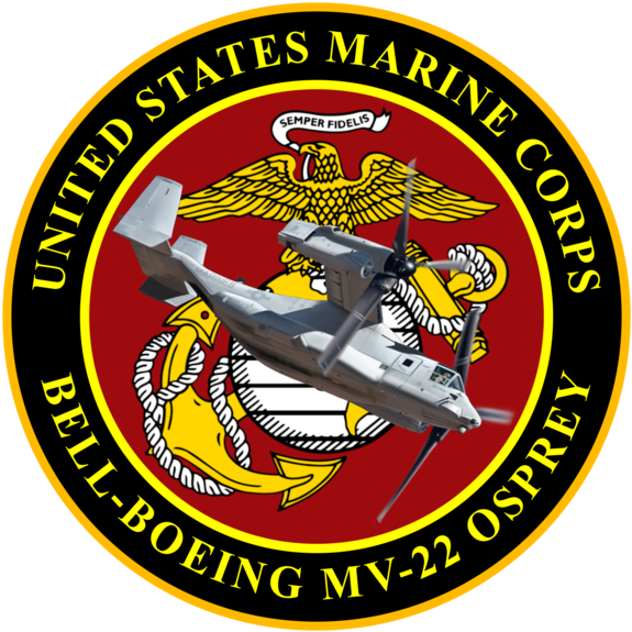 Usmc Mv-22 Osprey Sticker Military, Law Enforcement - Emblem (600x600), Png Download