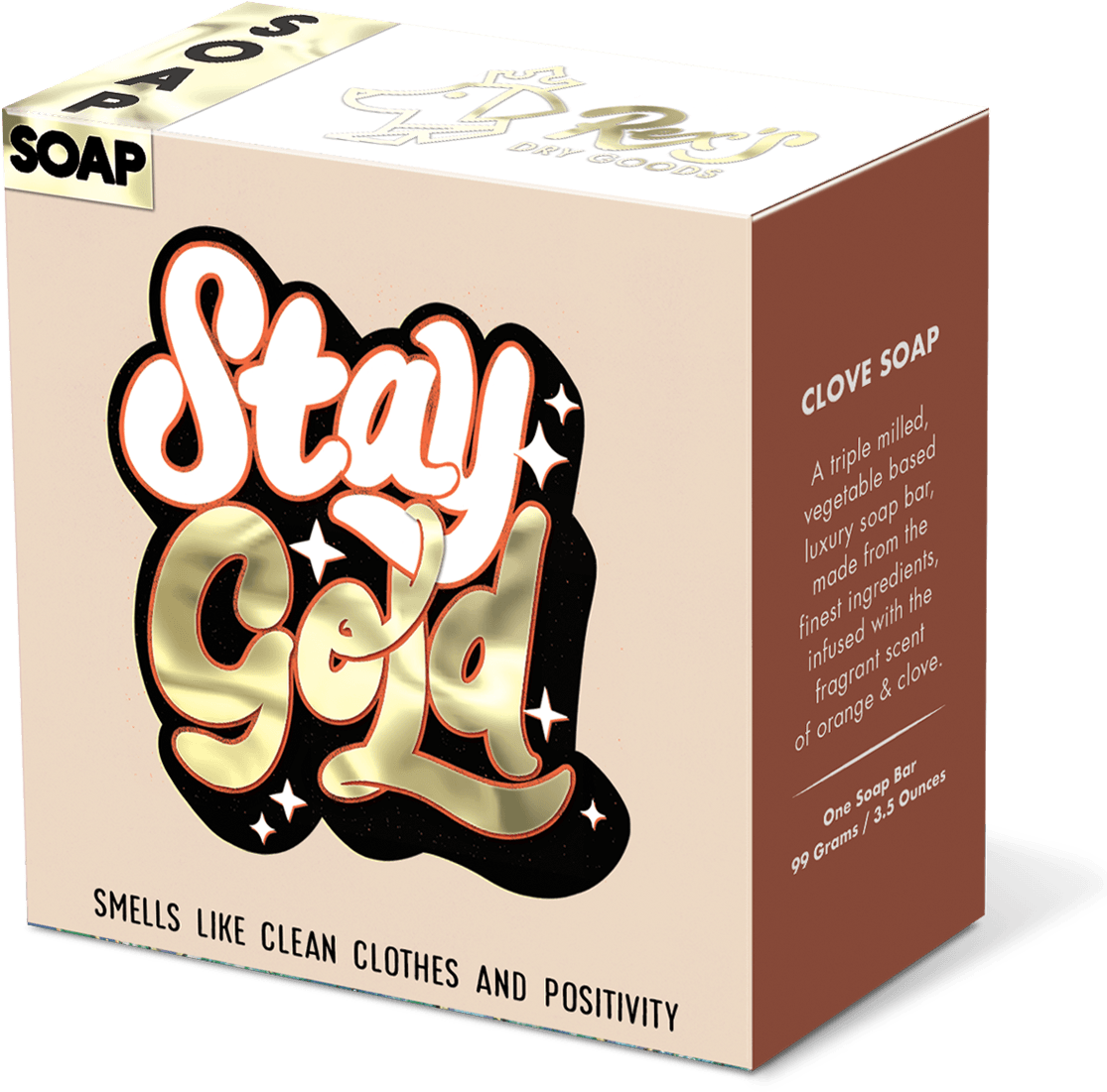 Stay Gold Soap - Box (1200x1200), Png Download