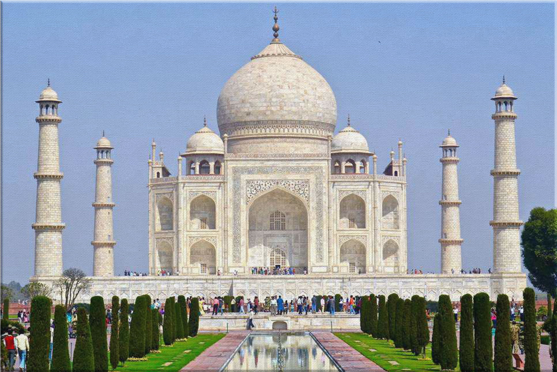 "taj Mahal" Canvas - Taj Mahal Night View (2000x2000), Png Download