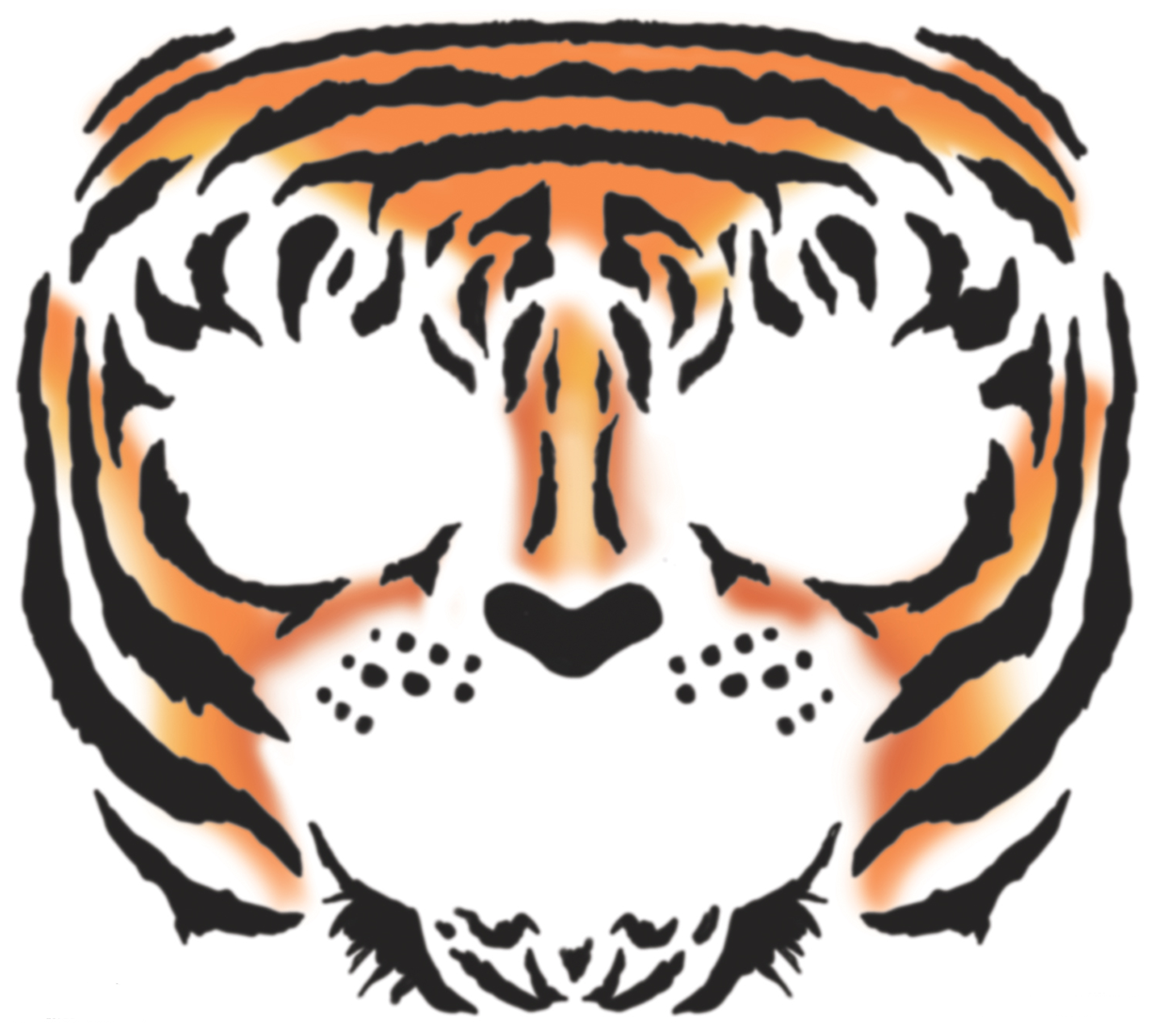 Tinsley Tiger Face Temporary Tattoo (1280x1280), Png Download