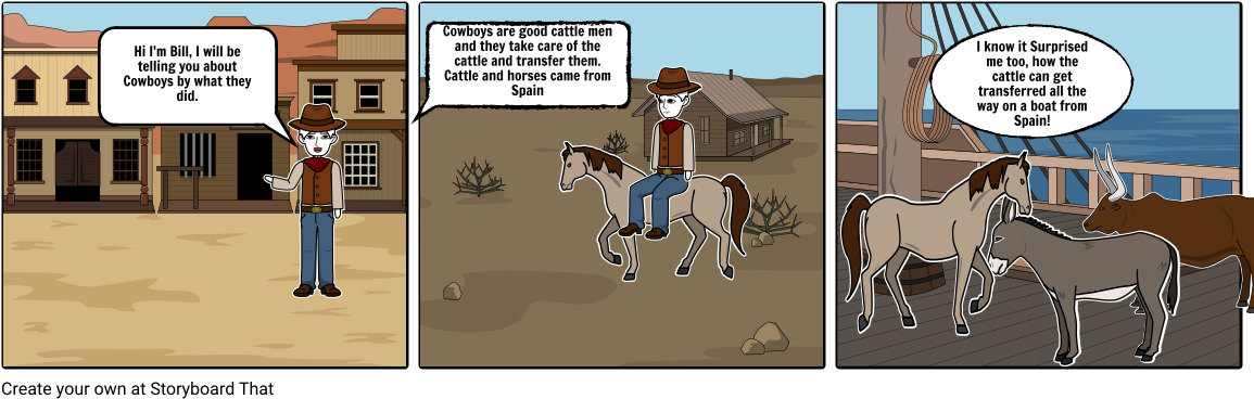 Cowboys - Cartoon (1164x385), Png Download