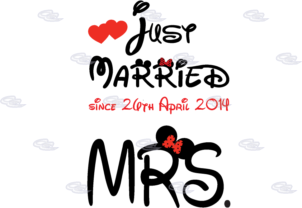 500255 Lesbian Just Married - Calligraphy (1013x697), Png Download