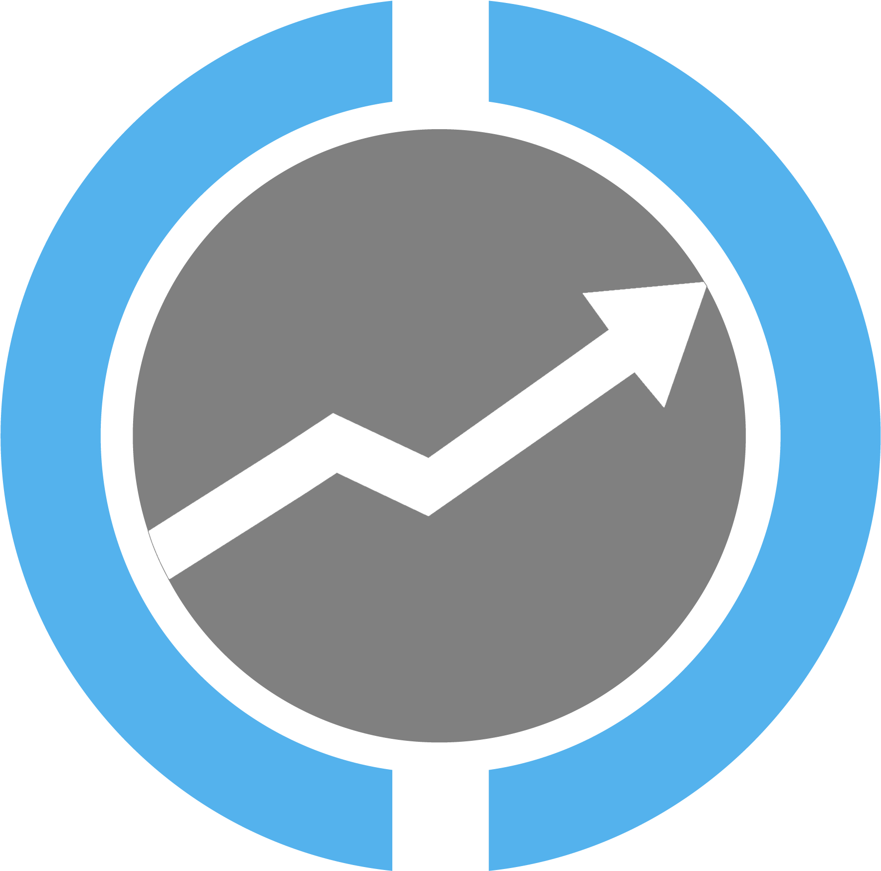 Cryptocointrade Logo White Arrow - Circle (1840x1840), Png Download