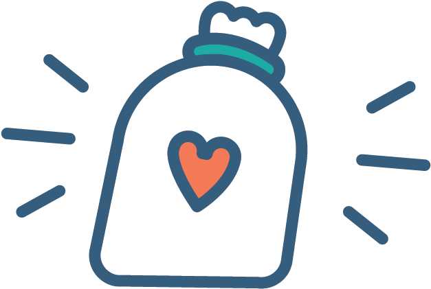 Place Worn Clothes In Our Awesome Reusable Laundry (812x821), Png Download