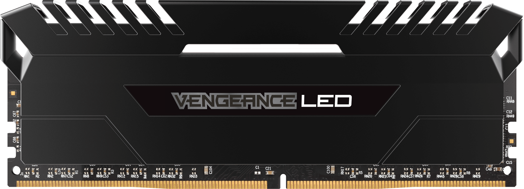 Corsair Ddr4 Vengeance Led 64gb 3000mhz Memory (white) - Corsair Vengeance Led Rgb 16 Gb (1748x631), Png Download
