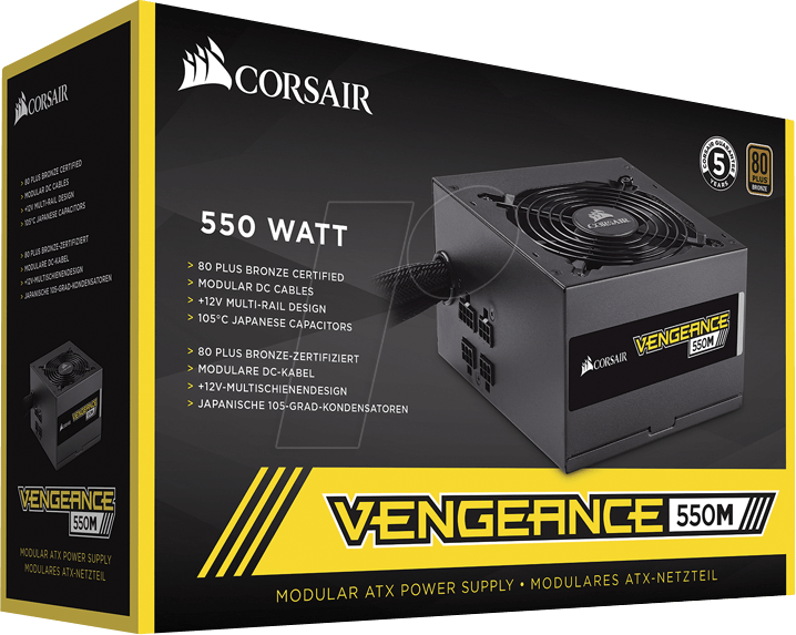 Corsair Vengeance 550m 550w Atx - Corsair Hx1200 80 Plus Platinum (718x573), Png Download