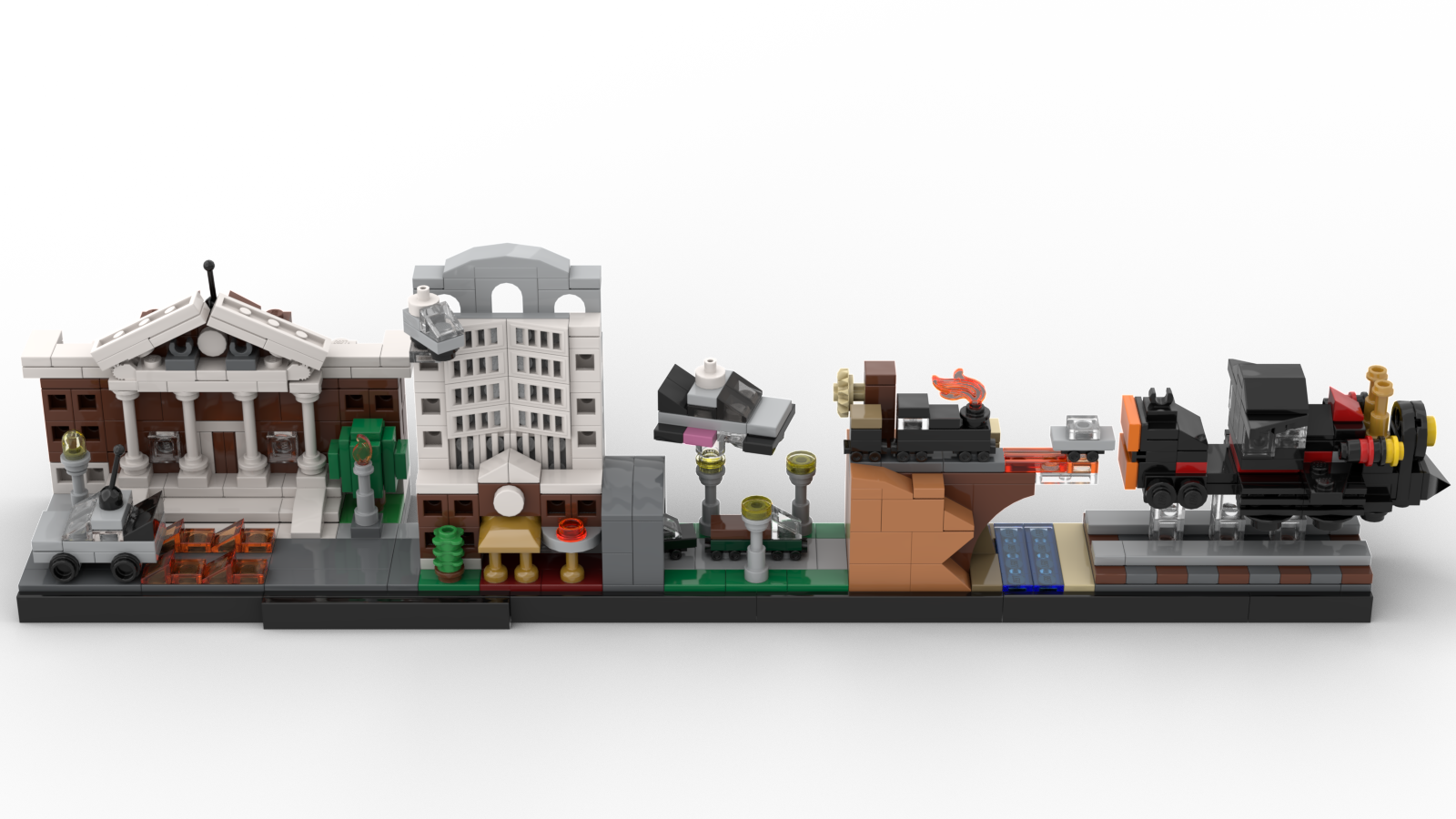 Mocback To The Future Skyline Architecture - Back To The Future (1600x900), Png Download