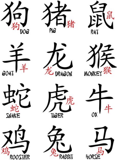Free Png Download Chinese Zodiac Signs Transparent - Chinese Zodiac Pinyin (480x657), Png Download